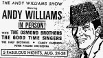 Andy Williams Show Osmond Brothers